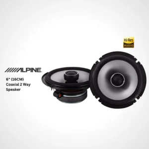 Alpine 6-inch car speakers available in Qatar, providing high-quality sound for vehicles