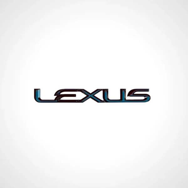 Lexus emblem in a sleek black finish, perfect for luxury vehicles in Qatar.