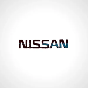 Nissan emblem in a sleek black finish, ideal for cars in Qatar.