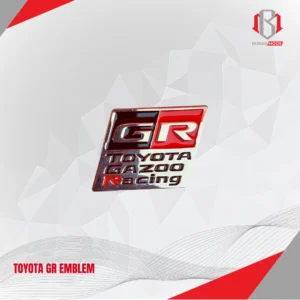 High-quality Toyota GR emblem, designed for enhanced vehicle aesthetics and durability in Qatar