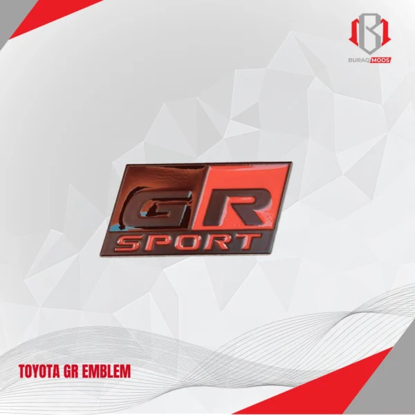 High-quality Toyota GR emblem, designed for enhanced vehicle aesthetics and durability in Qatar