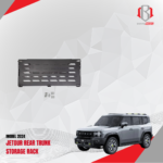Durable rear trunk storage rack for Jetour vehicles, designed for enhanced cargo organization and durability in Qatar
