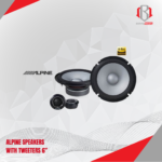 High-quality Alpine 6-inch component speakers with tweeters, designed for enhanced sound performance and durability in Qatar​