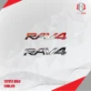 High-quality Toyota RAV4 emblem, designed for enhanced vehicle aesthetics and durability in Qatar