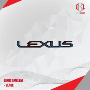 High-quality black Lexus emblem, designed for enhanced vehicle aesthetics and durability in Qatar