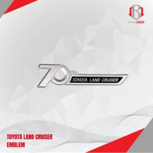 High-quality Toyota Land Cruiser 70th Anniversary emblem, designed for enhanced vehicle aesthetics and durability in Qatar