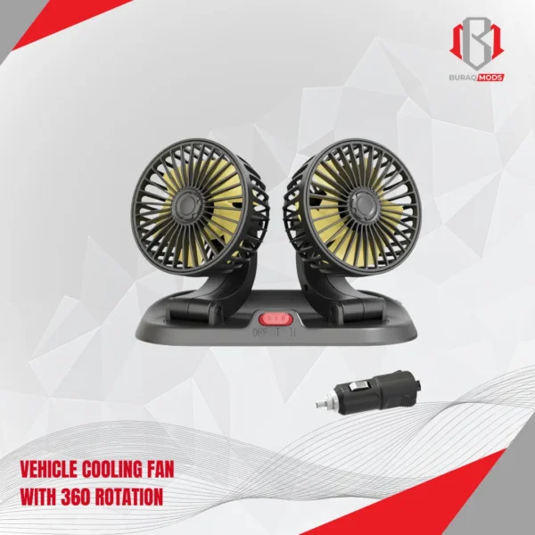 Vehicle Cooling Fan with 360 Rotation