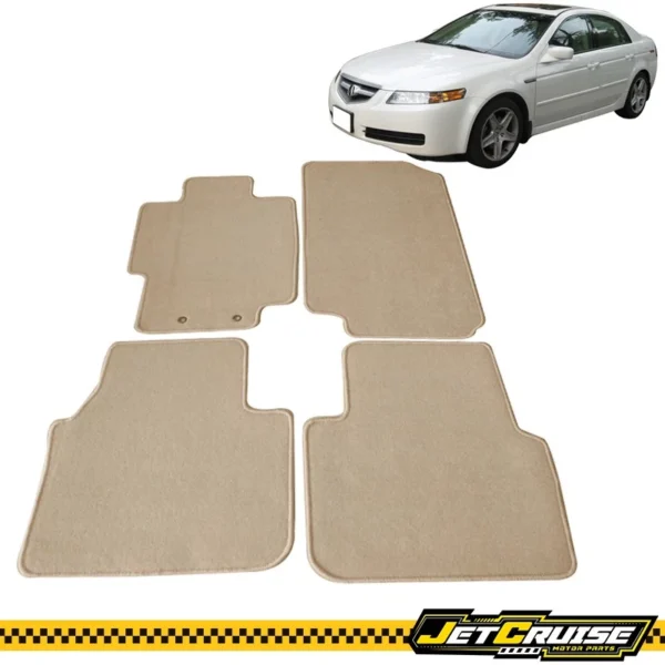 Beige Nylon Carpet Floor Mat Set – Vehicle-Specific
